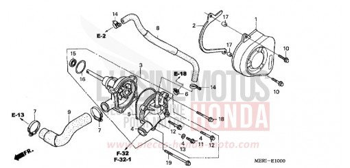 POMPE A EAU CBF600N5 de 2005
